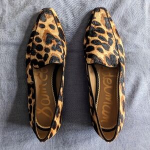 Sam Edelman course hair leopard print flats. Worn once. Like new. Sz 8.5.